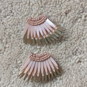 Mignonne Gavigan Mini Madeleine pink and gold earrings